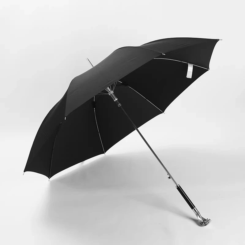 Long Handle Umbrella Creative Retro Uv Blocking Umbrellas Adults Large Reinforced Rain Umbrellas Waterproof Windproof Umbrella