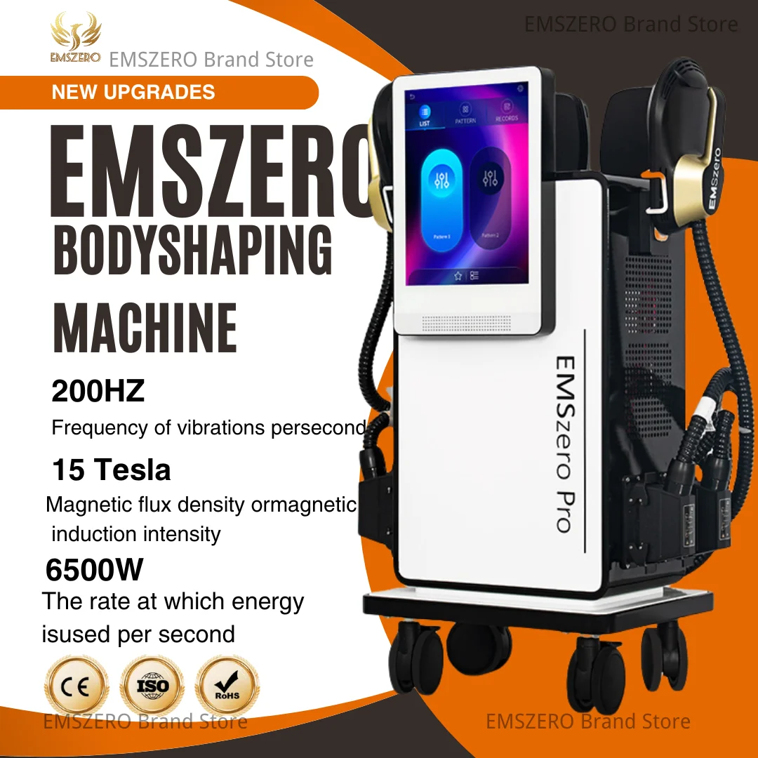 

2025 Emszero PRO Slimming EMS NEO RF Sculpt Therapy Machine 6500W 200HZ Body Shape EMS Pelvic Floor Muscle Stimulate