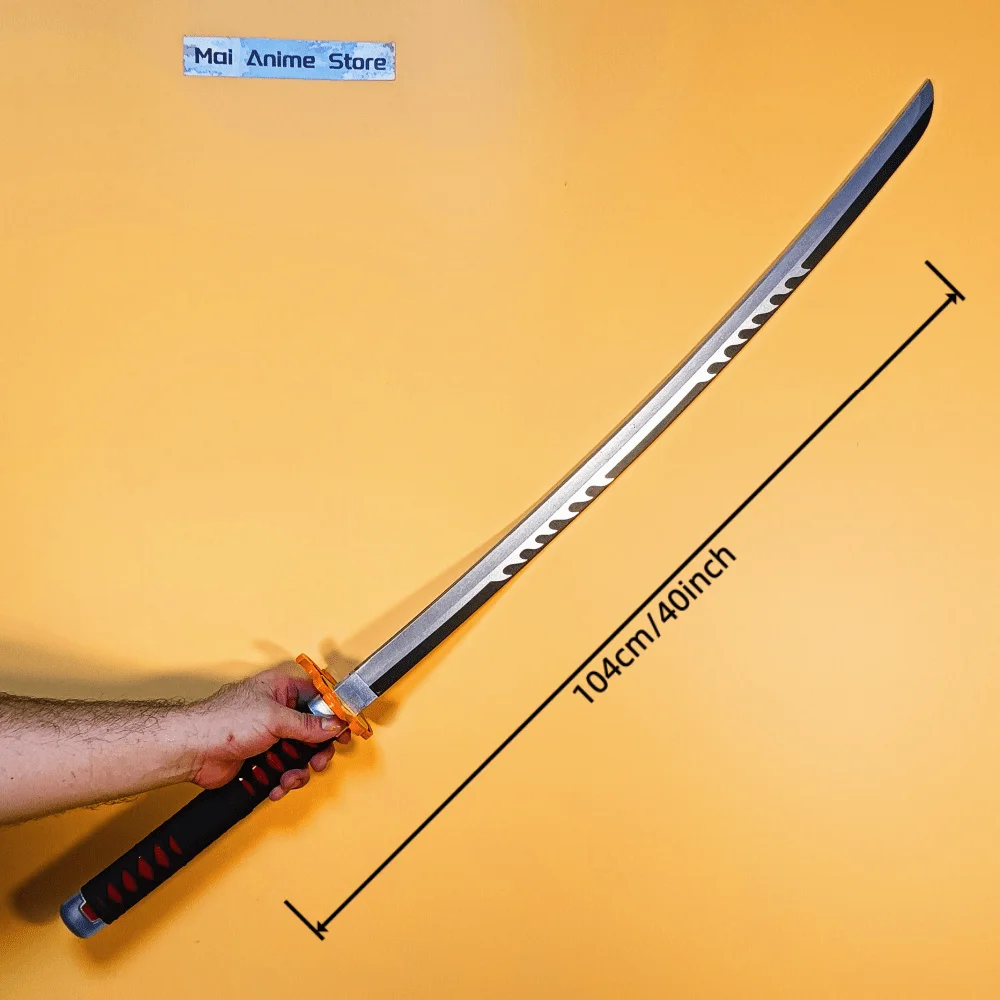 40インチの本物のフルサイズアニメ刀剣コスプレ小道具、実物大の日本の刀剣、侍アクションフィギュア、未研磨のおもちゃギフト