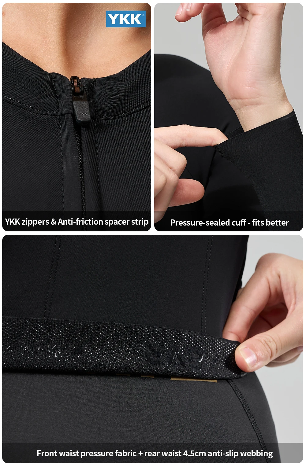 EVR Damen-Rennradtrikot Langarm Sonnenschutz Schnelltrocknend Outdoor-Radtrikot Hochelastisch Atmungsaktiv – Detail 8