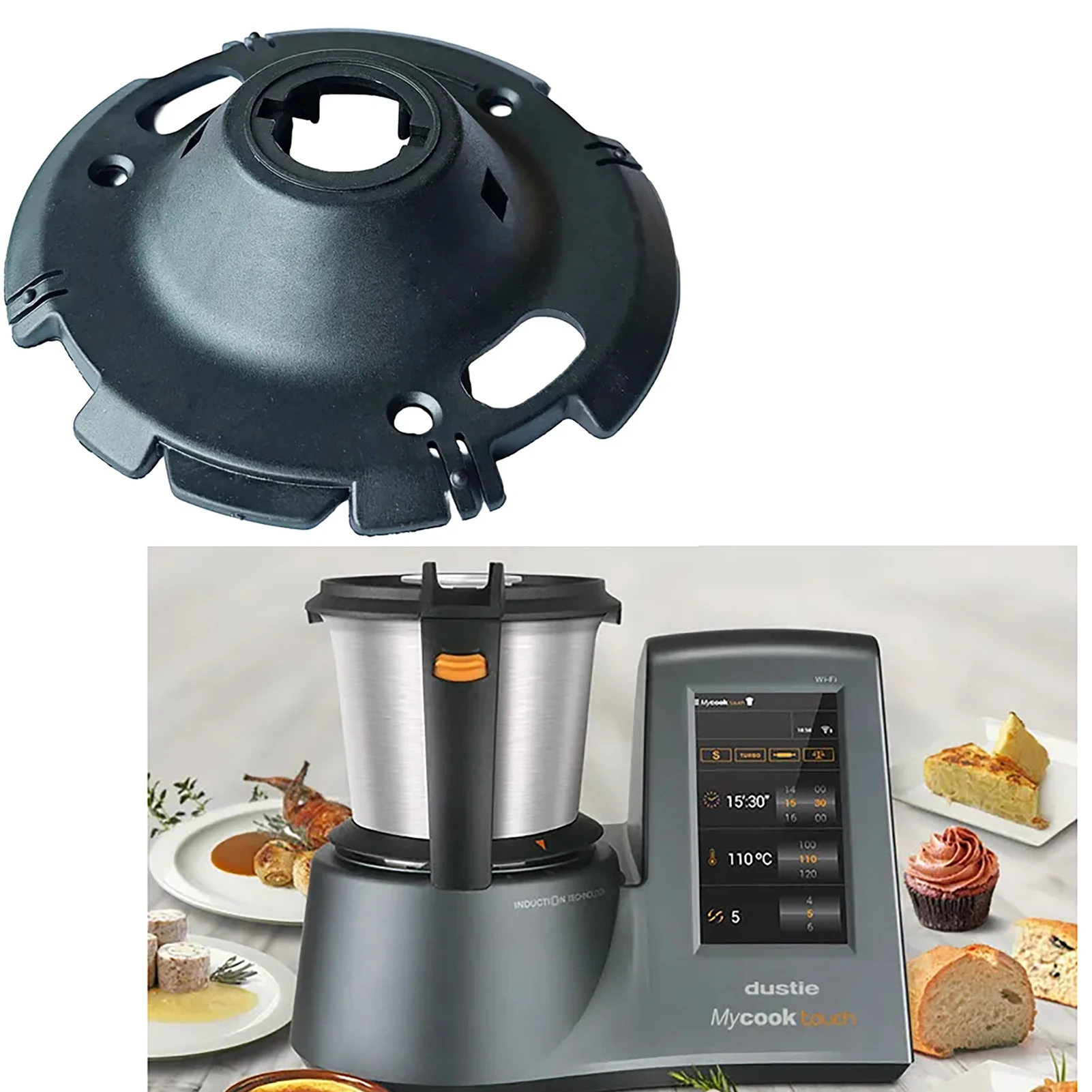 Fix Base for DustieCook Smart Cooking Station Replacement for Mycook Blade Bottom Holer