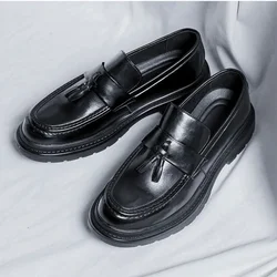 Men's Classic Leather Shoes Business Platform Loafers Work Men Dress Shoes New in Big Size Zapatos De Vestir Hombre