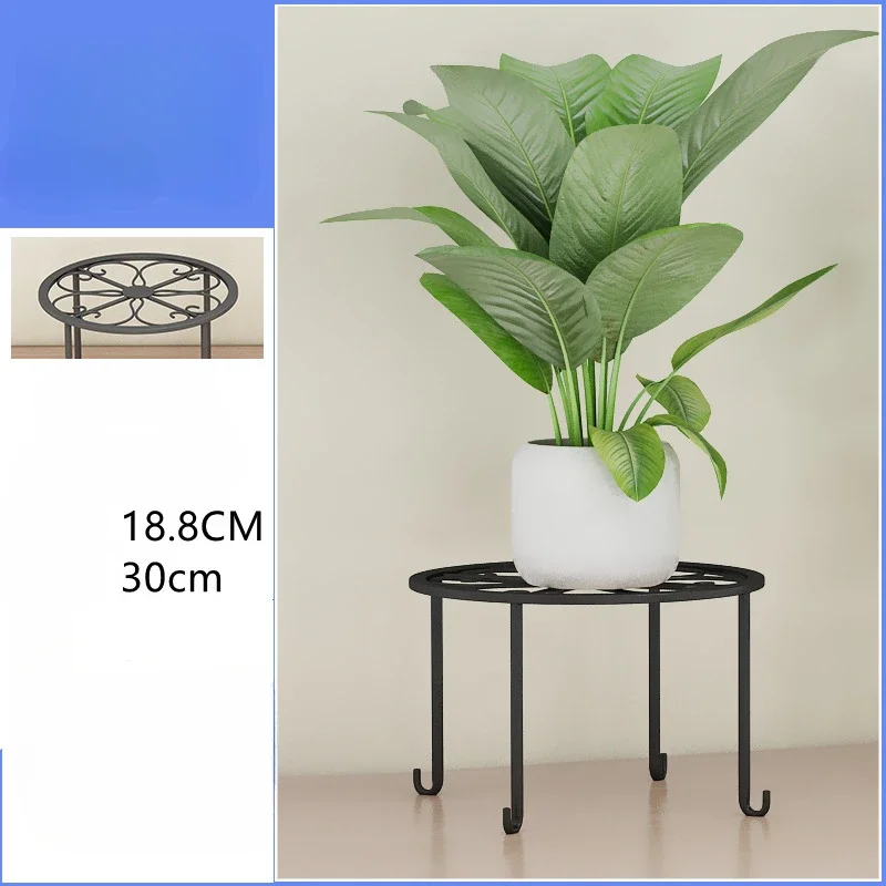 1PC Garden Storage Rack Stand Floor Display Shelf Potted Stander Wrought Iron Classic Style Plant Balcony Create Home Decor