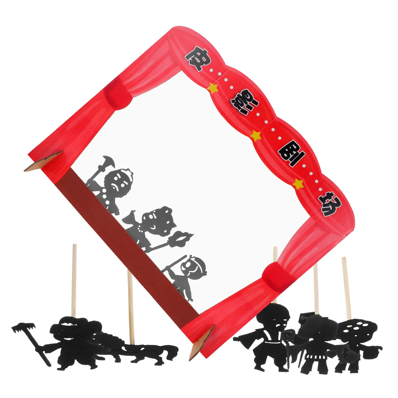 

1Set Shadow Puppet Making Kit DIY Creative Storytelling Family Fun Interactive Shadow Theater Puppet Craft Set for Kids