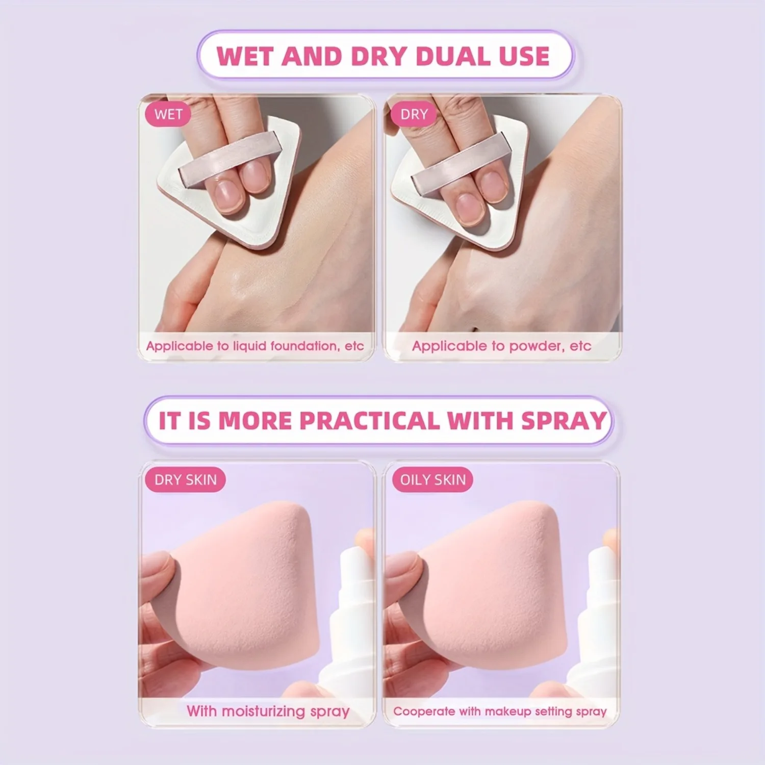 16 قطعة مجموعة إسفنجة مكياج الحلوى القطيفة مسحوق نفخة الاستخدام المزدوج لكريم الأساس السائل كريم الأساس جميع أنواع البشرة قابلة لإعادة الاستخدام بيضة الجمال