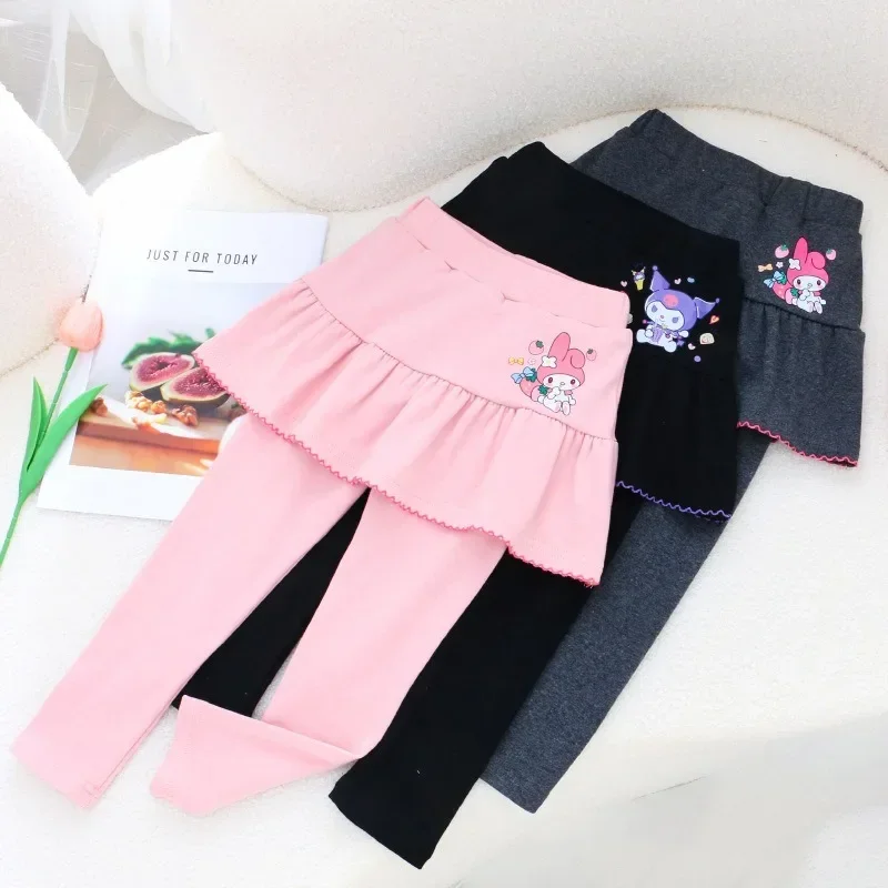 

Spring Autumn Kawaii Sanrio Ins Baby Long Pants My Melody Cute Cartoon Kuromi Cotton Trousers Clothing Fashion Gifts for Kids