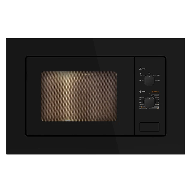 20L Height Built-in MWO Knob Control  Black Microwave Oven