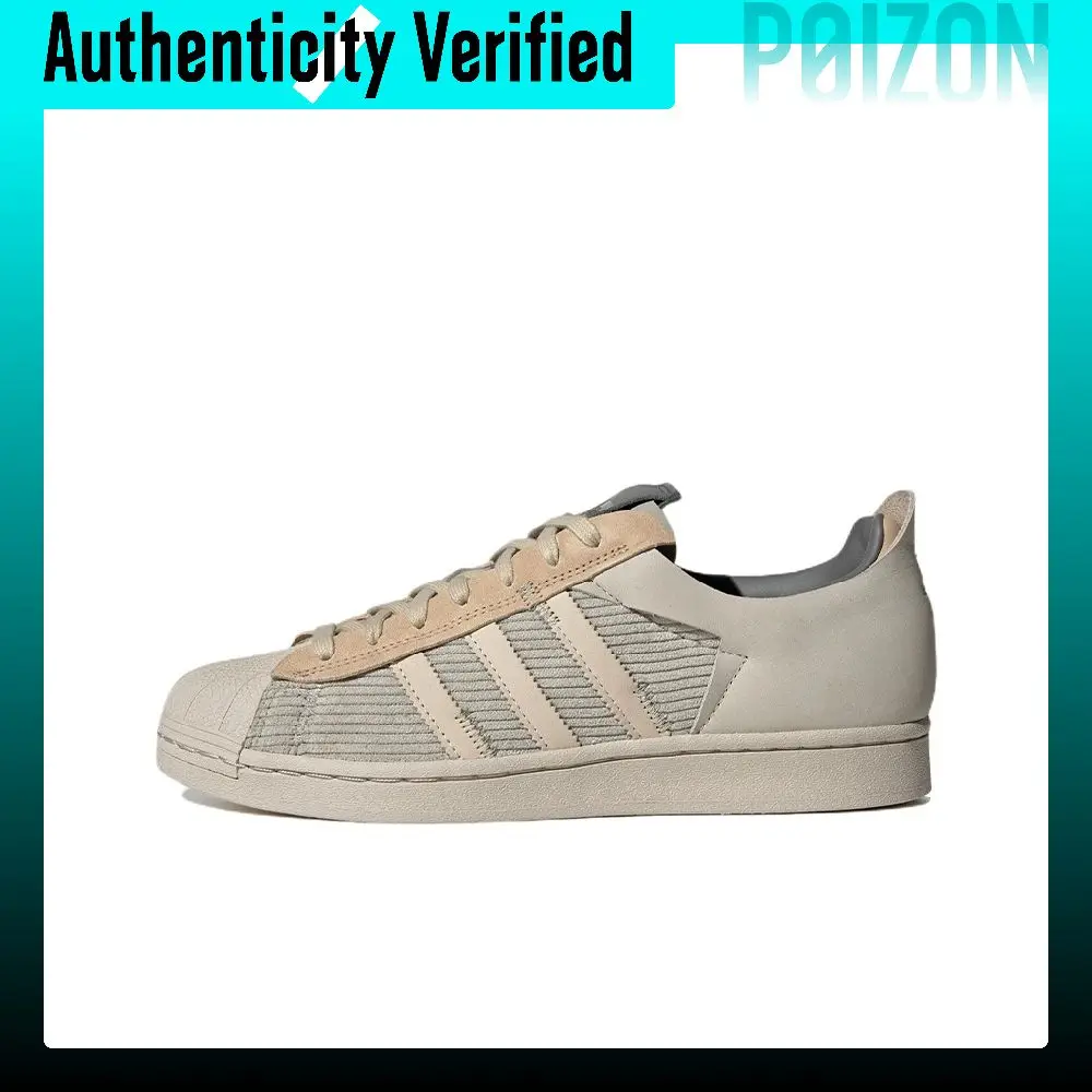 Adidas Originals SUPERSTAR WS2 Skateboard Shoes Unisex Low Top Ecru/Light Gray GY0011
