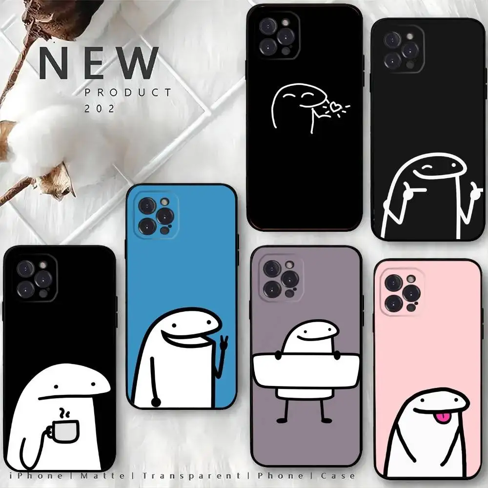 

Stickerman Flork Phone Case For iPhone 16,15,14,13,12 Mini 11 Pro XR,X,XS,MAX 7,8 Plus Silicone Cover Soft Black