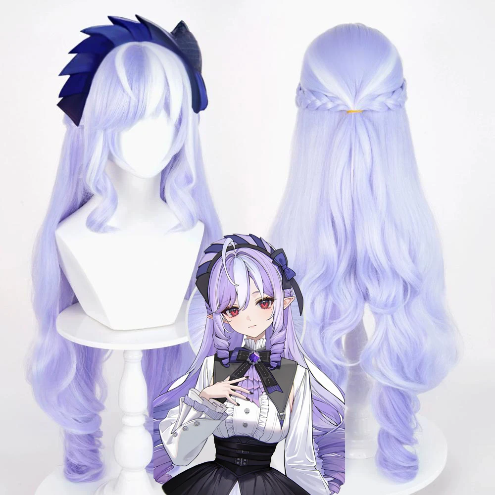 Anime Zenless Zone Zero Vivian Banshee 코스프레 가발 소녀 로리타 보라색 긴 곱슬 머리 내열성 합성 가발 할로윈