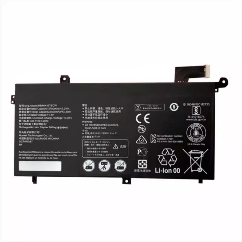Laptop Battery 11.4V 3800mAh HB46K497ECW For Huawei Matebook D PL-W09 W19 W29 MRC-W50 W60 W70 Brand-New High Quality