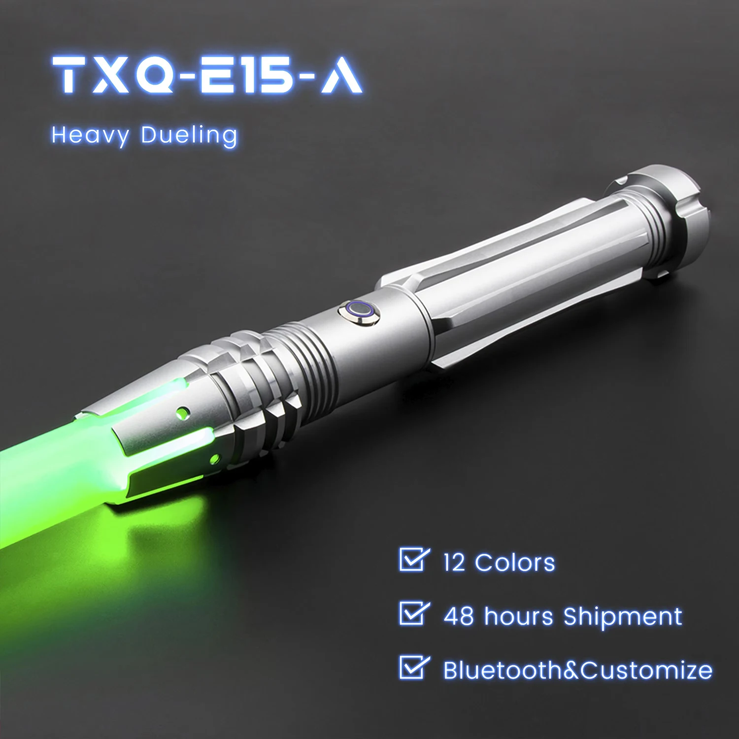 

TXQSABER 16set Soundfonts Smooth Swing Laser Sword Metal Hilt Jedi Cosplay Heavy Dueling RGB Lightsaber Baselit FOC Blaster Mel