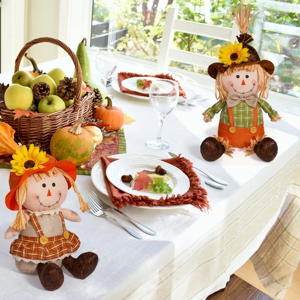 

Funny Cute Scarecrow Gnome Doll Plush Blessing Autumn Dwarf Doll Stuffed Gnome Doll Plushies Harvest Festival