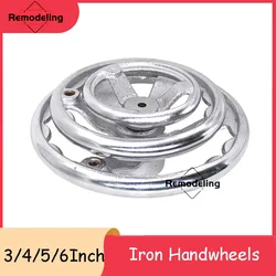 1pcs Iron Handwheel 3/4/5/6 Inch Chrome Plated Mechanical Handwheel for Milling Machine Grinders Lathe Industrial Tools