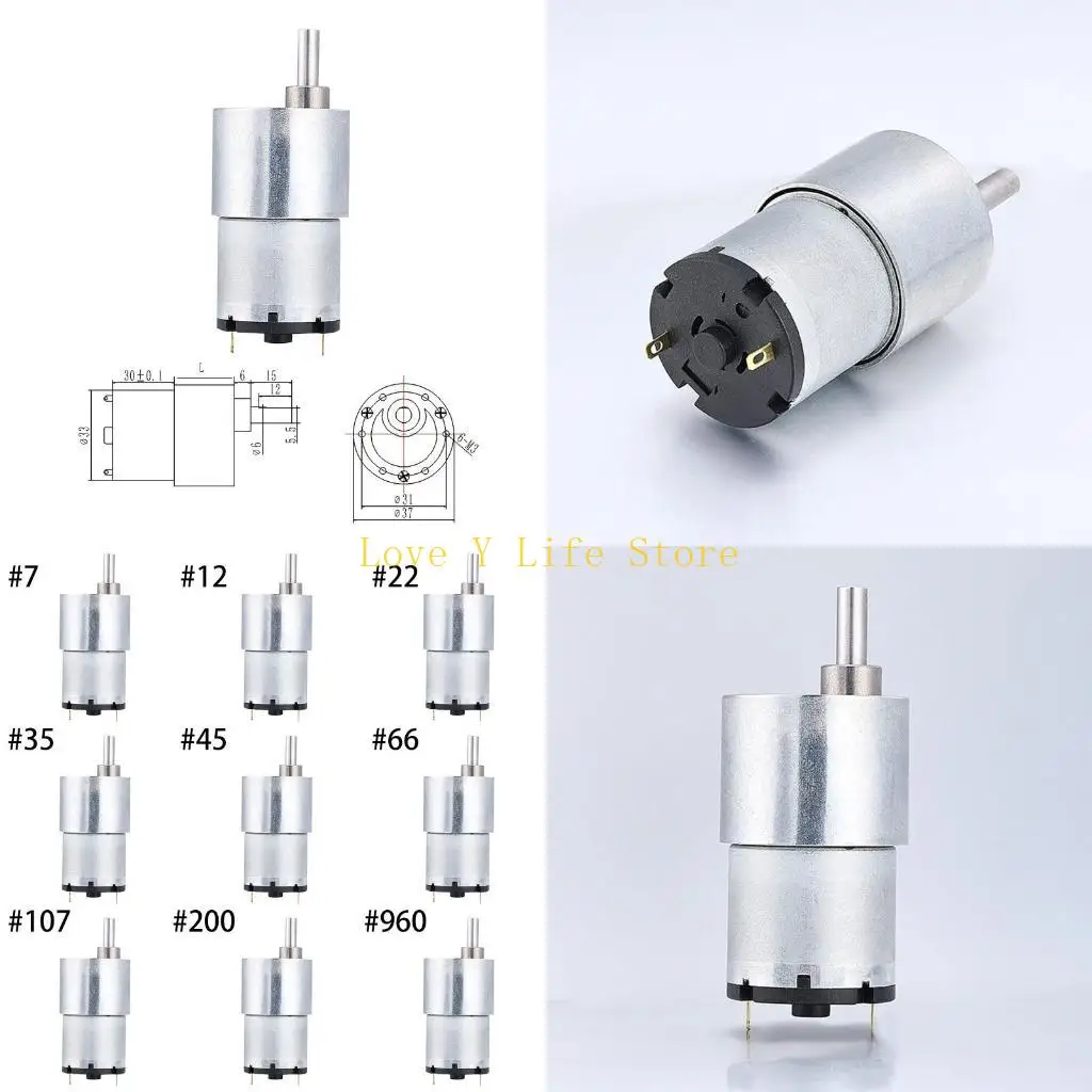 

L74C Micro Speed Reduction Geared Motor Eccentric Output Shaft 37mm Diameter