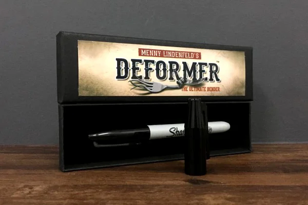 Deformer by Menny Lindenfeld (Gimmick pen and Online Instruct) Mentalism Magic Tricks Comedy Coin Bending Illusions Magic Props