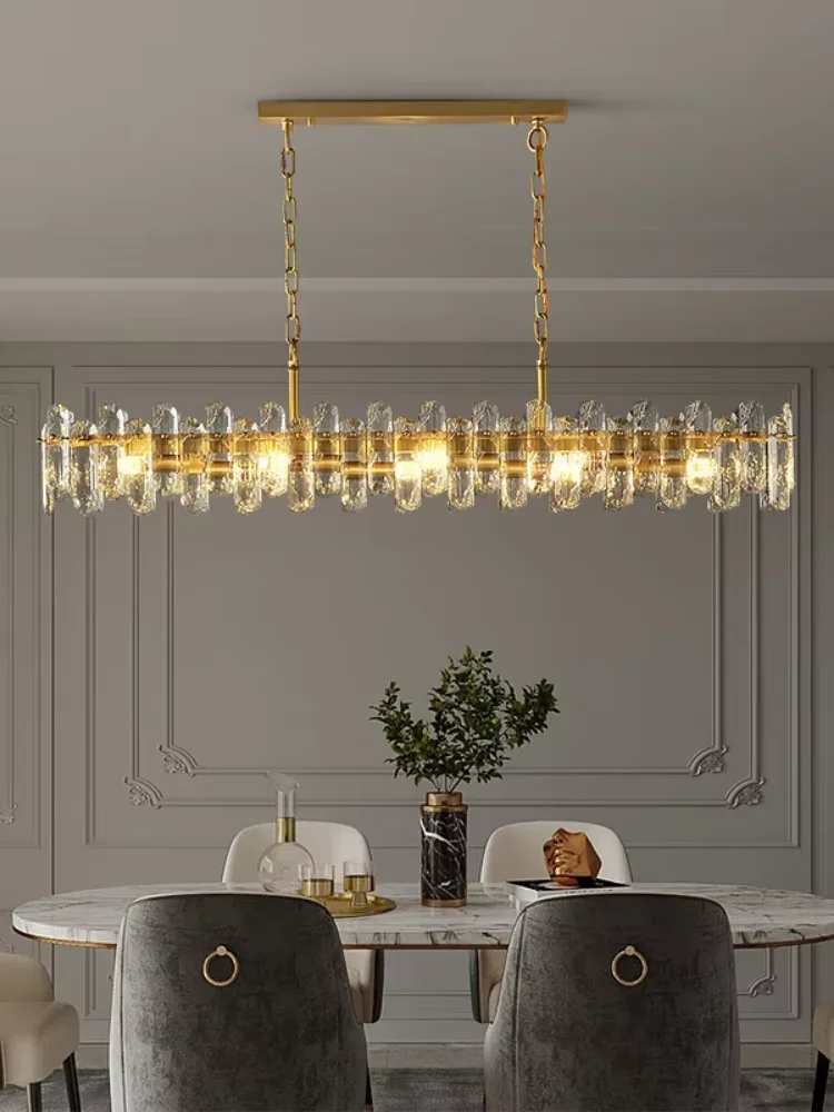 Dining Room Kitchen Island Guesthouse Romantic Ceiling Chandelier Home Decor Fixture French Luxury Crystal Pendant Light