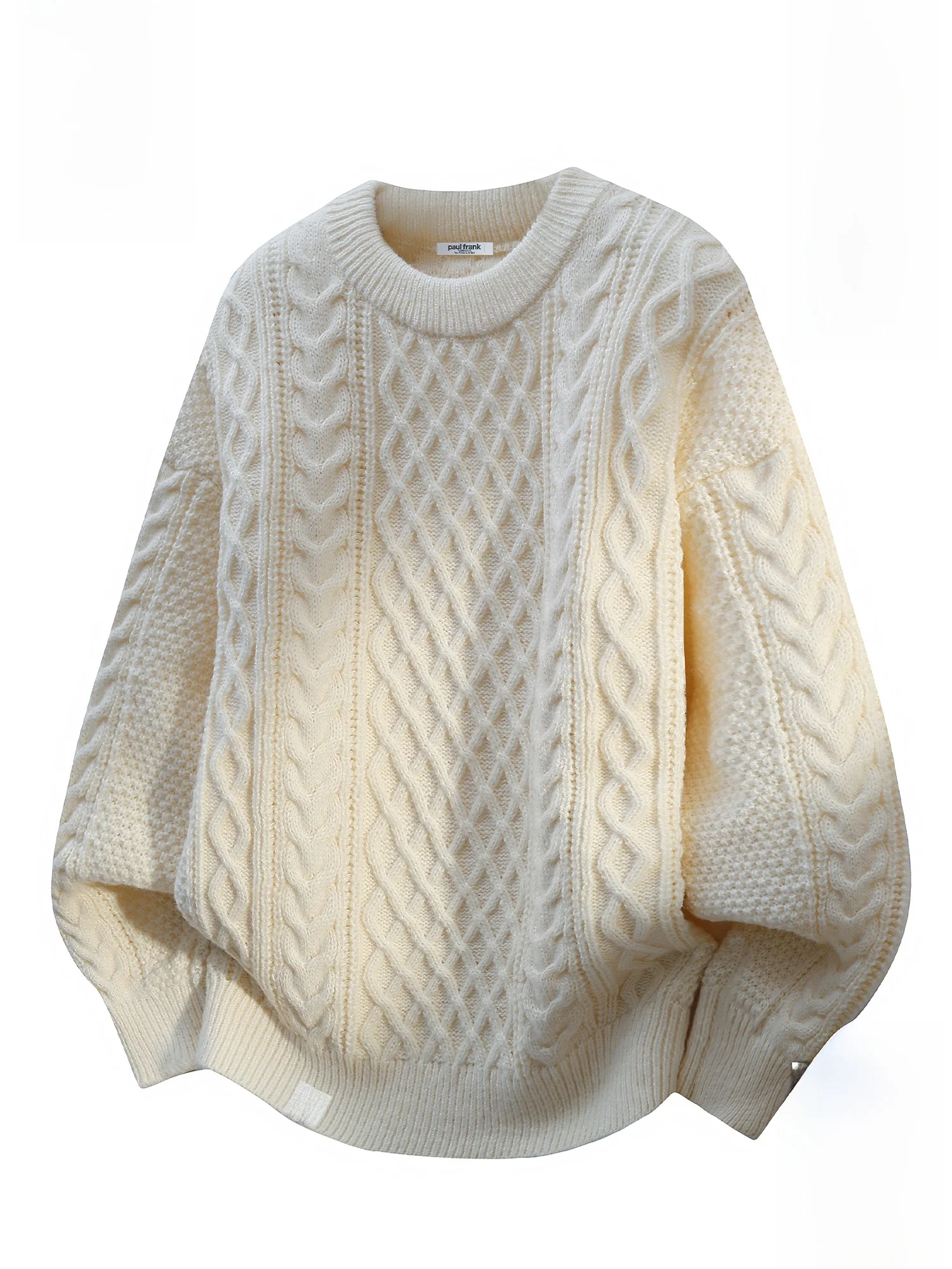 

PaulFrank round Ne Knitted Sweater Fce Lined Casual Men's Winter Top Large Mouth Monkey Couple Color Loose Fit