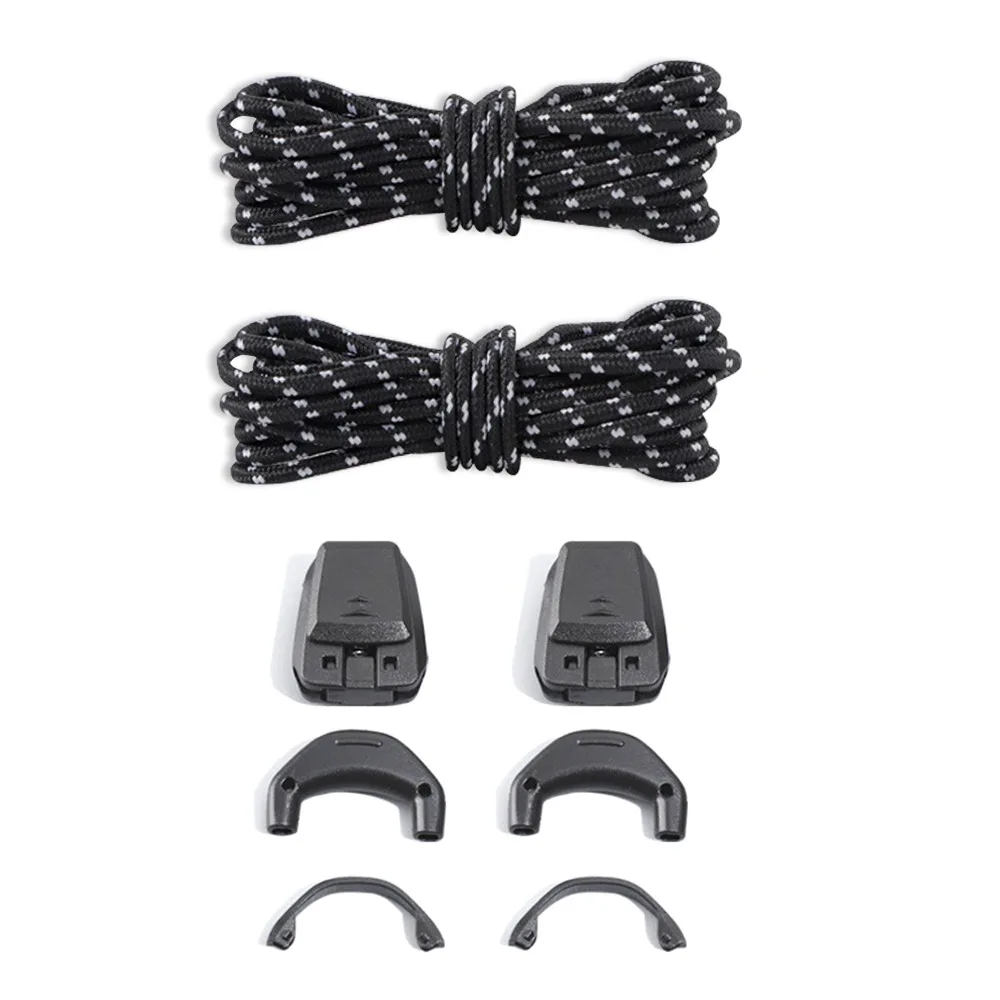 1Pair Fashion Without Ties Quick Lace Kit Round Tennis Creative Lazy Shoe Laces No Tie Shoelaces for Salomon Shoe Accessories
