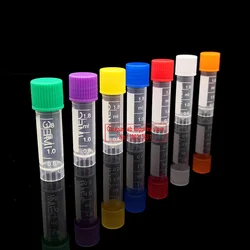 Tubo De Congelamento Em Escala De Plástico, Laboratório Preservativo Amostra Cryovial, 1,8 ml, 50pcs por lote