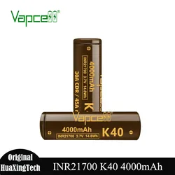 Original High Capacity Vapcell K40 21700 4000mah Lithium Battery INR21700 30A/45A 3.7V Rechargeable Batteries for Power Tools