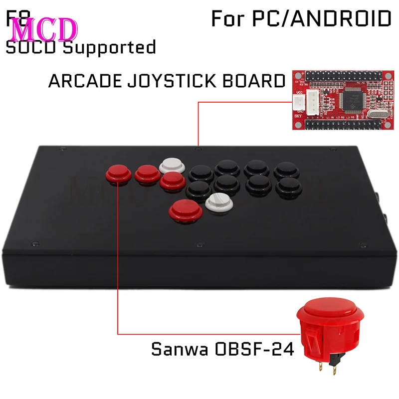 2022 New for PS4/PS3/PC Mitsuwa OBSF-24 30 All Buttons Hitbox Style Arcade Joystick Fight Stick Game Controller