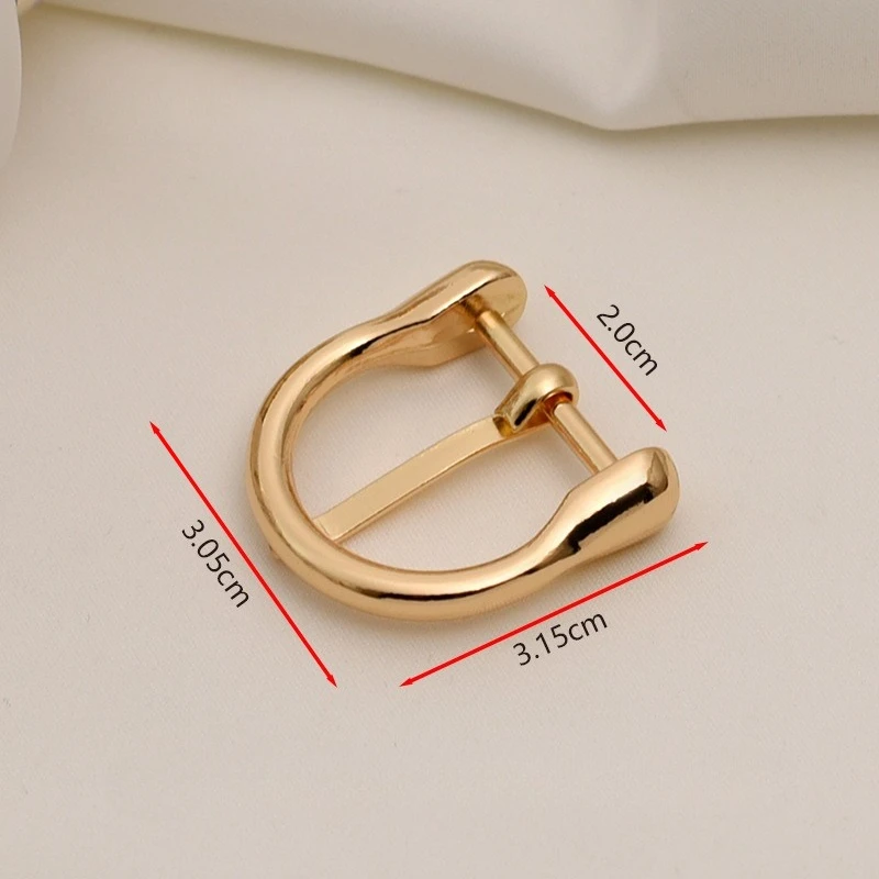 Horseshoe Shaped Belt Buckles 20mm Small Gold Color Metal Pin Buckles Bag/Case Buckles