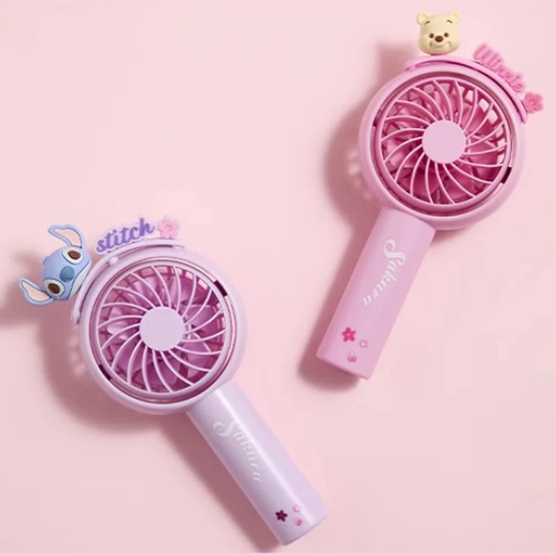 

Disney Cherry Blossom Season 1200mAh Handheld Fan Stitch Pooh Series Cute Ornament Ideal Gift for Girls And Children on Birthday