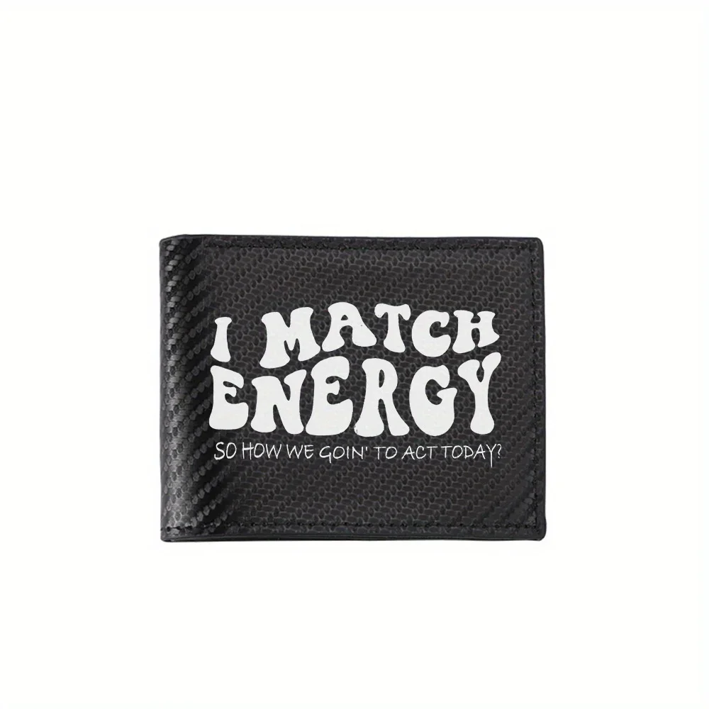 

Я матч энергии, действию сегодня Мужские кошельки, простые деловые современные стильные печатные подарки для отца, парня, Рождества L