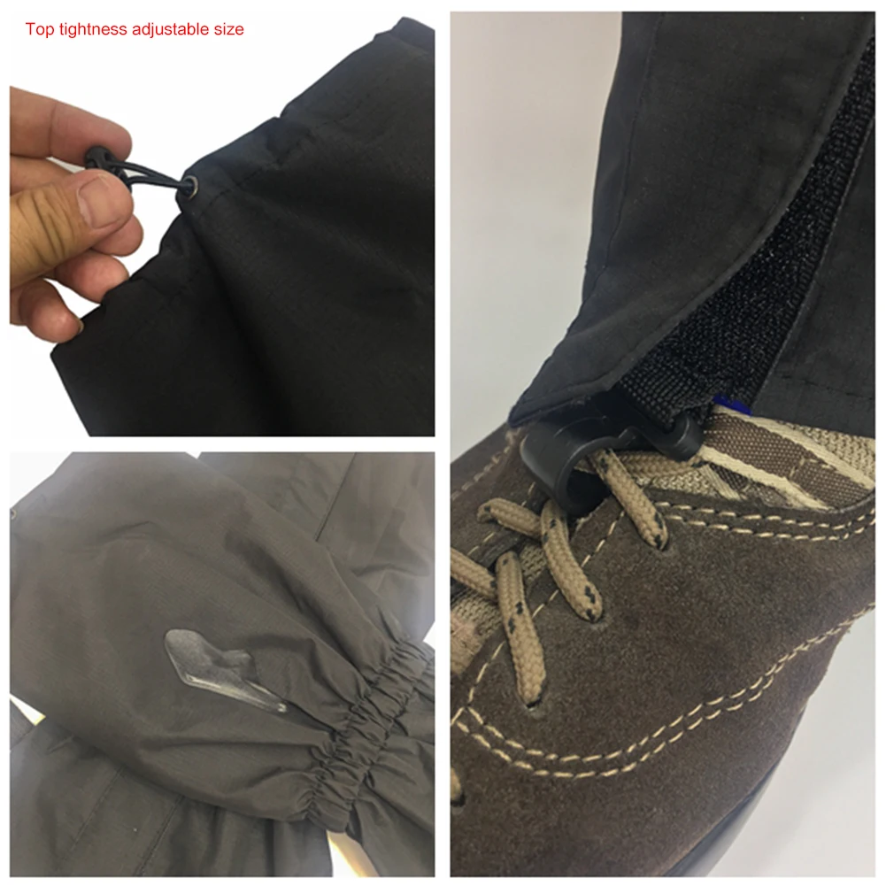 Arrampicata su neve Sci Protezione impermeabile per le gambe Protezione Escursionismo Camminata Ghette per legging antisabbia Copri piedi