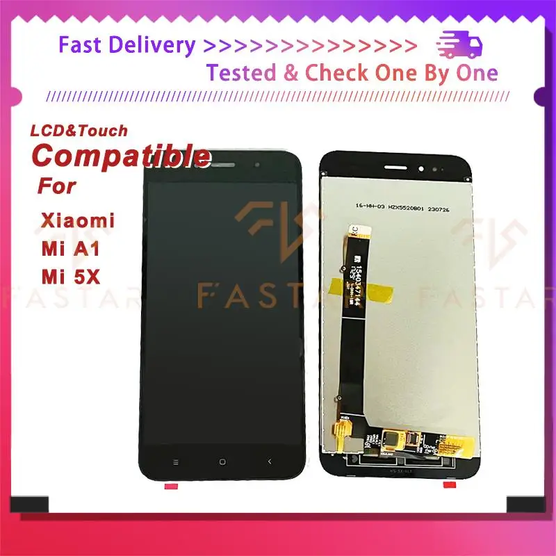 

MiA1 5.5"Tested For Xiaomi MiA1 Mi5X LCD Display Touch Digitizer Assembly Replacement Screen Xiaomi Mi A1 lcd Mi 5X lcd