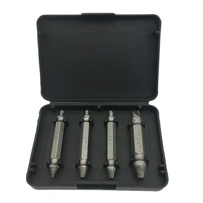 Punte da trapano per estrattore per rimozione viti danneggiate estrarre facilmente il Kit di strumenti per la rimozione dei prigionieri del bullone rotto