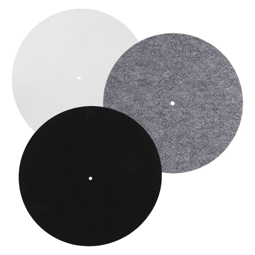 

3 Pcs 12 Inch Felt Pad for Record Player Anti Slip Vinyl Mat Turntable Accessories DJs Equipment Disc Protection