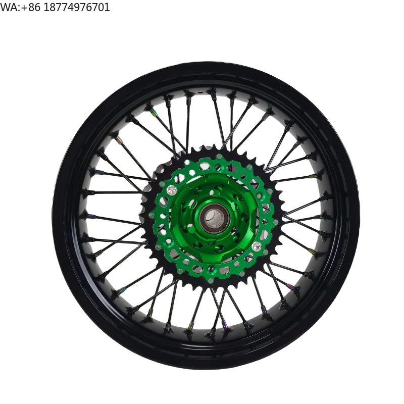 Popular Style Assembly 7116-T6 Wheel Rim CNC Wheel Hub 17 Inch Motorcycle Wheel Sets Fit Kawasaki