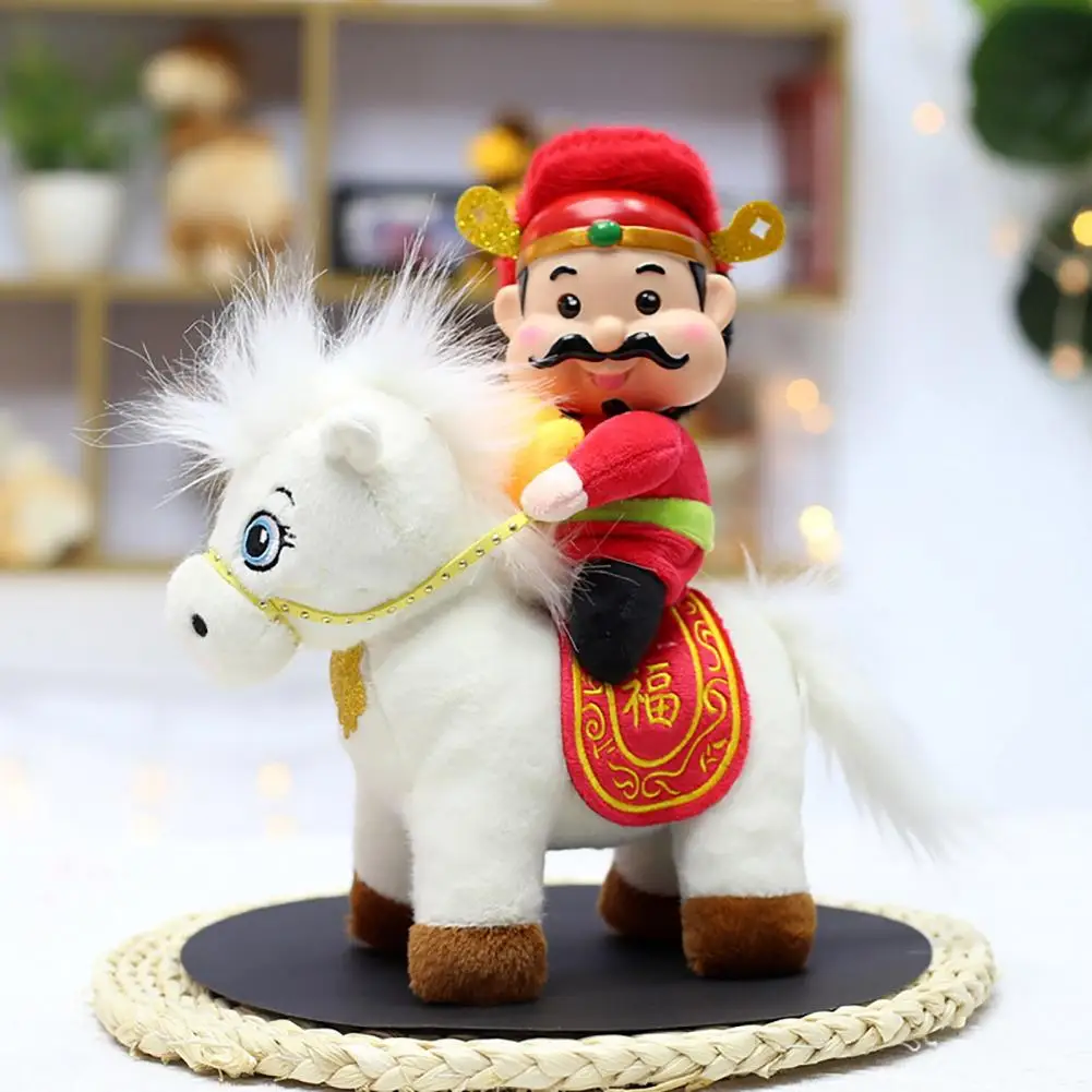 Pferdepuppe für Neujahr 2026 Jahr des Pferdes Reichtums Symbol Talisman für chinesische Neujahrsdekoration Sternzeichen Souvenir Geschenk