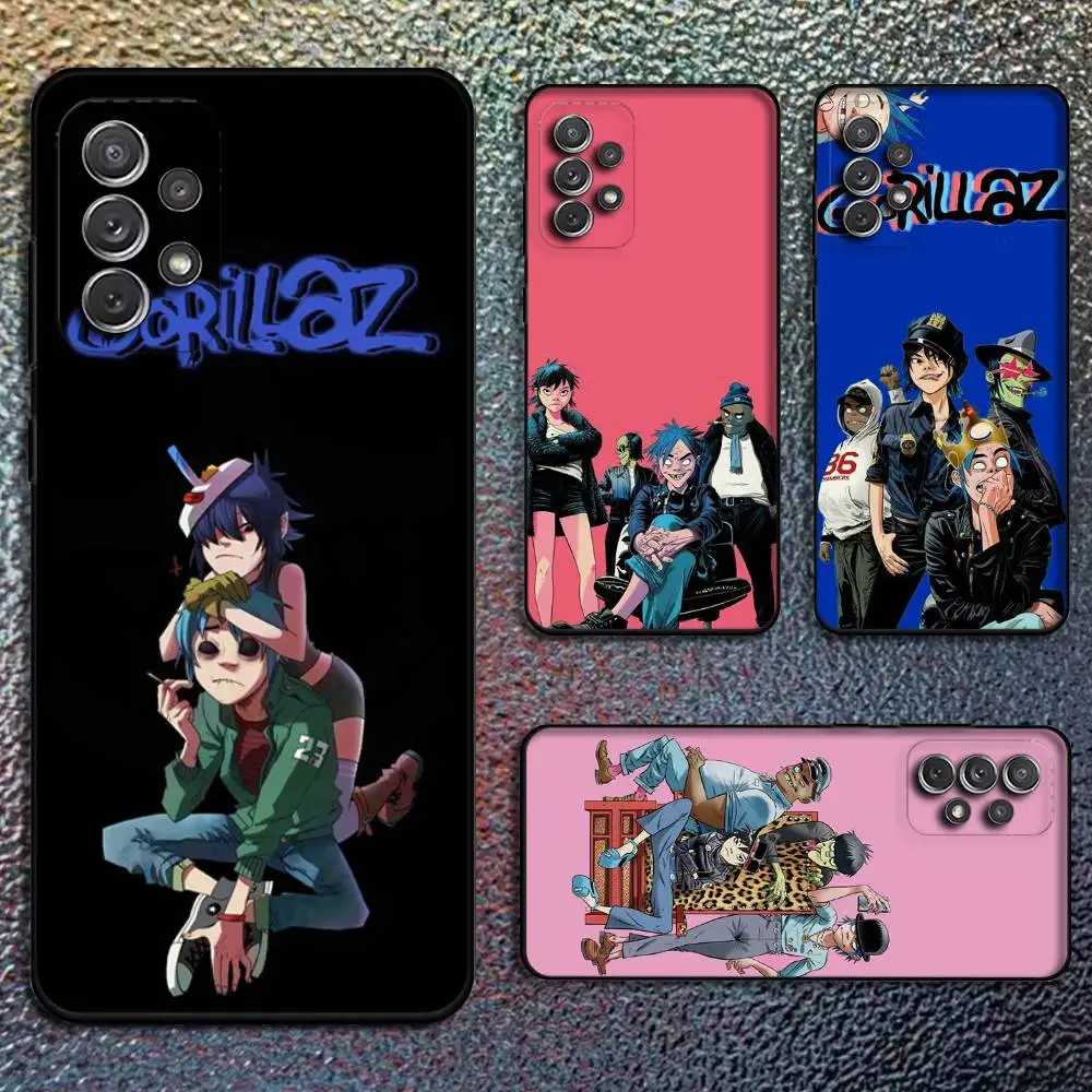 

G-GorillazS Phone Case For Samsung S25,S24,S21,S22,S23,S30,Ultra,S20,Plus,Fe,Lite,Note,10,9,5G Black Cover