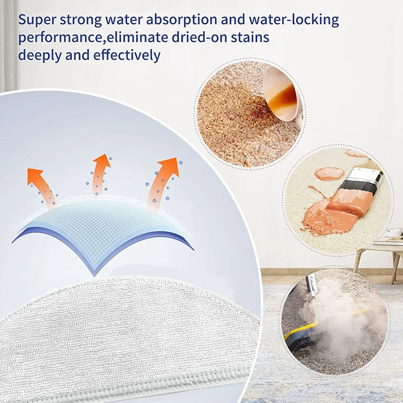 ชุดไม้ถูพื้นซักได้สำหรับหุ่นยนต์ดูดฝุ่น R1 Xiaomi lydsto 12ชิ้นชุดชิ้นส่วนสำหรับกำจัดฝุ่นในบ้าน