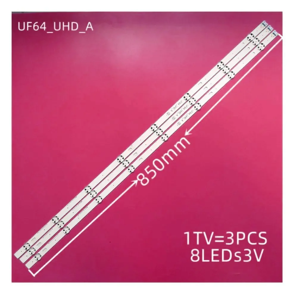 3pcs/Set LED Backlight Strip for LG UF64_UHD_A 43UH603V 43UH610V 43UF6407 HC430DGN 43UF6409 43UH6030 43UF640 43UF640V 43LH604V