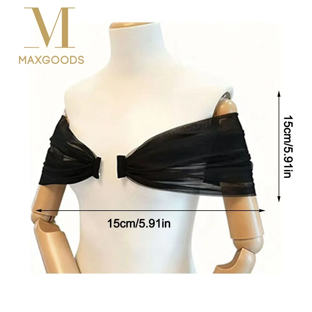 Gifts Off-the-shoulder Sheer Shawl DIY Breathable Shoulder Straps Removable Wedding Chiffon Arm Straps