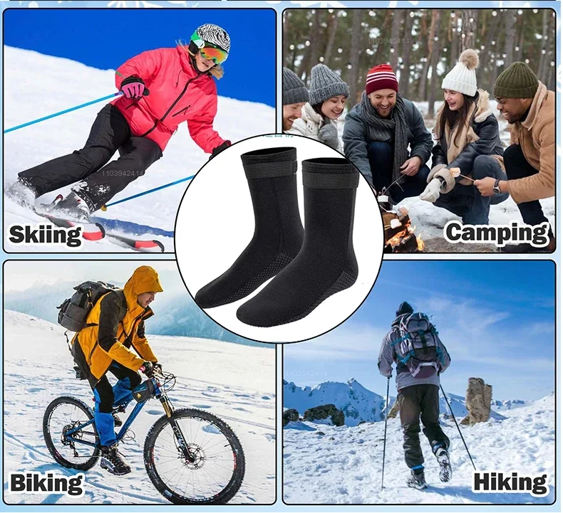 5mm Tauchsocken, 3mm Neopren-Neoprenanzug-Wassersocken, Surf-Strandstiefel, rutschfeste Schwimmflossen, sanddichte, warme Socken für Eisbäder – Detail 6