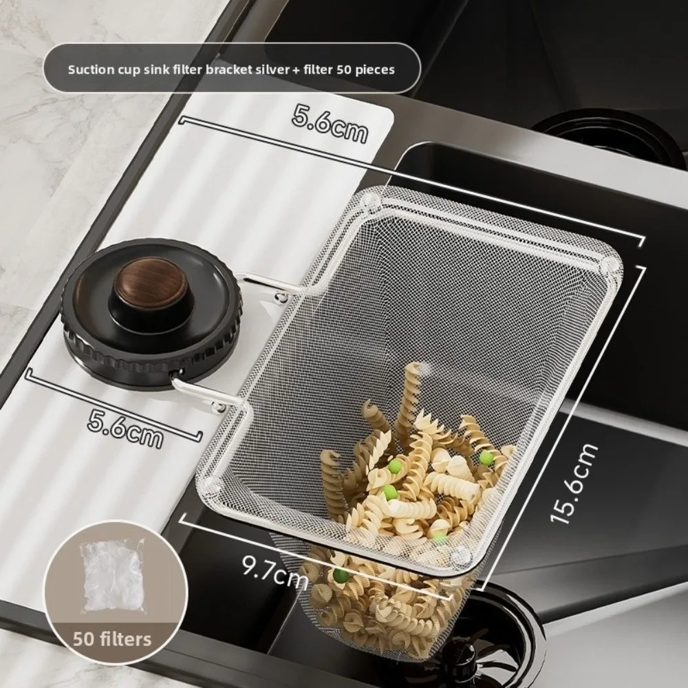 

Filter Screen Sink Strainer Rack Suction Cup Type Anti-blocking Drain Rack Foldable Portable Kitchen Sink Accessories Leftovers