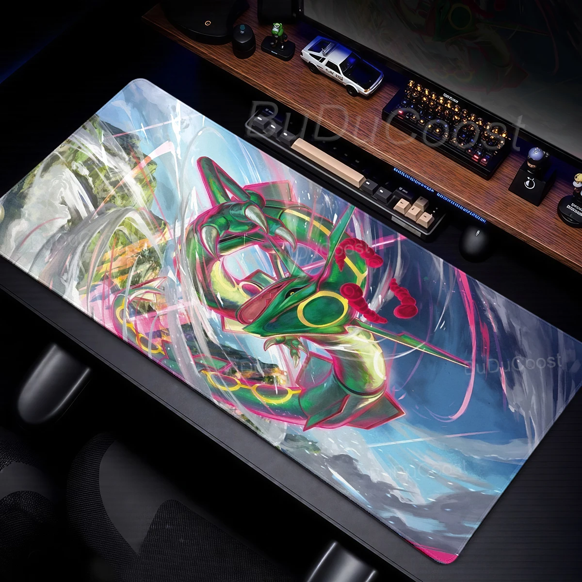 Mouse Pad Pc Gamer Cabinet Keyboard Desk Mat Office P-pokemon Rayquaza Gaming Accessories Large Table Playmat XXL Rubber Micepad