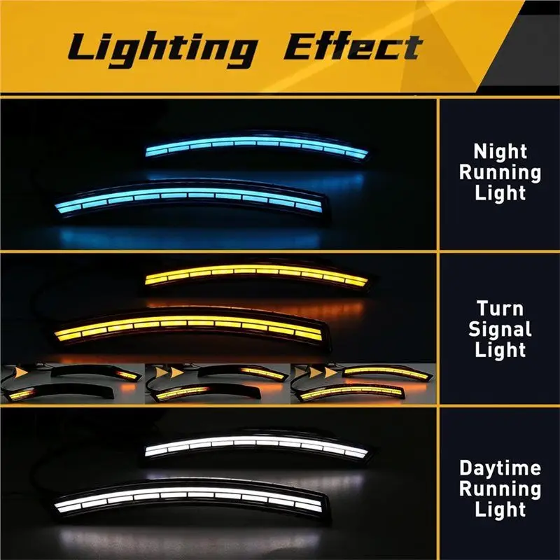 LED Side Marker Bumper Light Smoked Lens For Honda CRV 2023 2024 Wheel Fender Light DRL Turn Signal Lights