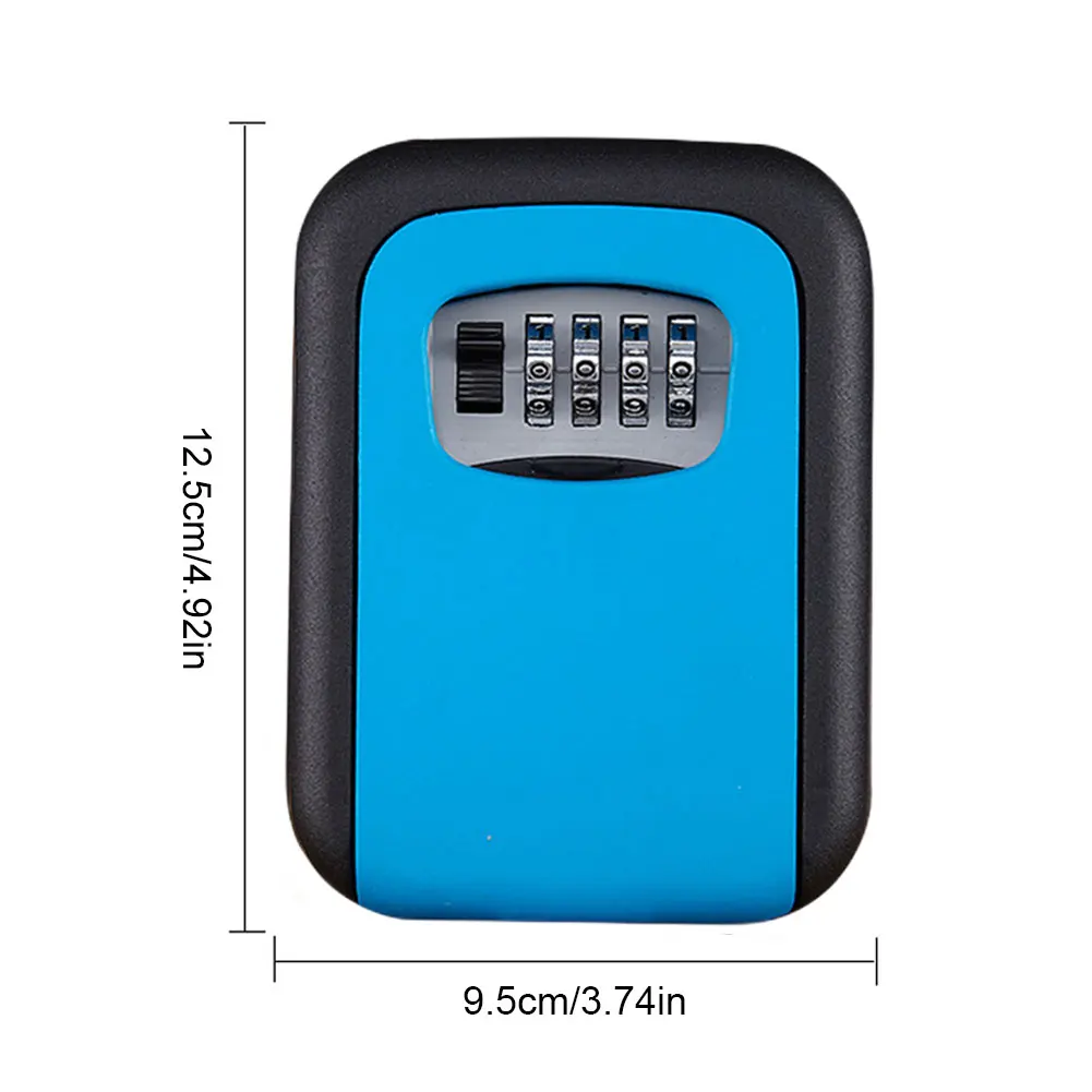 Сейф для ключей, 4-значный настенный Сейф для хранения ключей, органайзер для безопасности паролем, защитный кодовый замок для автомобиля, домашний сейф для ключей