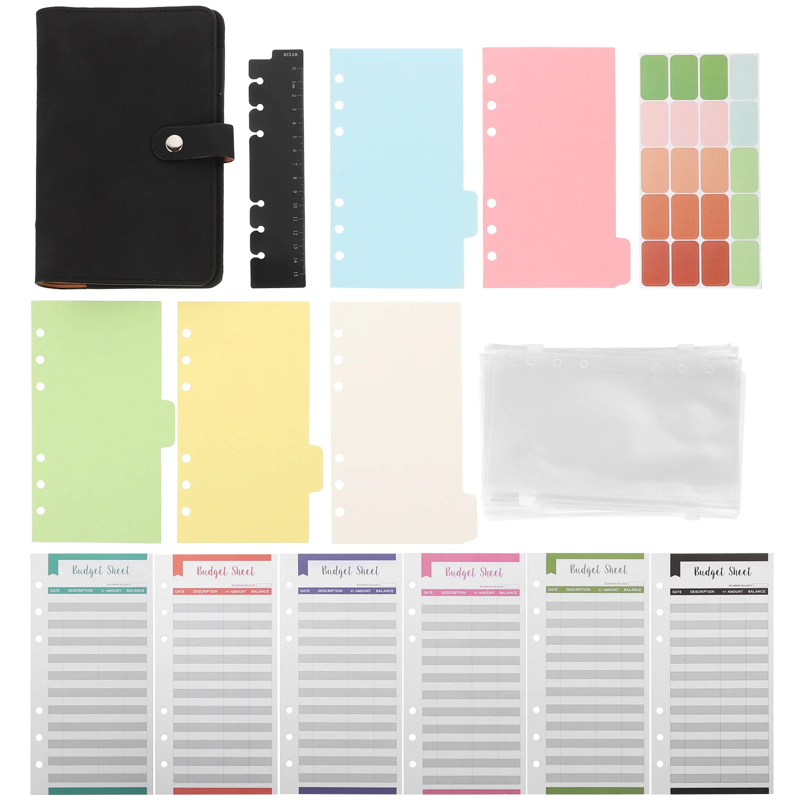 Binder Ledger Practical Budget Planner Cash for Budgeting Savings Expense Tracking Notepad Papers Notebook Money Recording