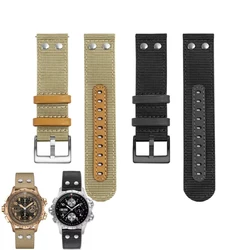 22mm For Hamilton Khaki aviation H77616533 H70615733 Watch Strap Beyond wind speed Breathable nylon canvas WatchBand accessories