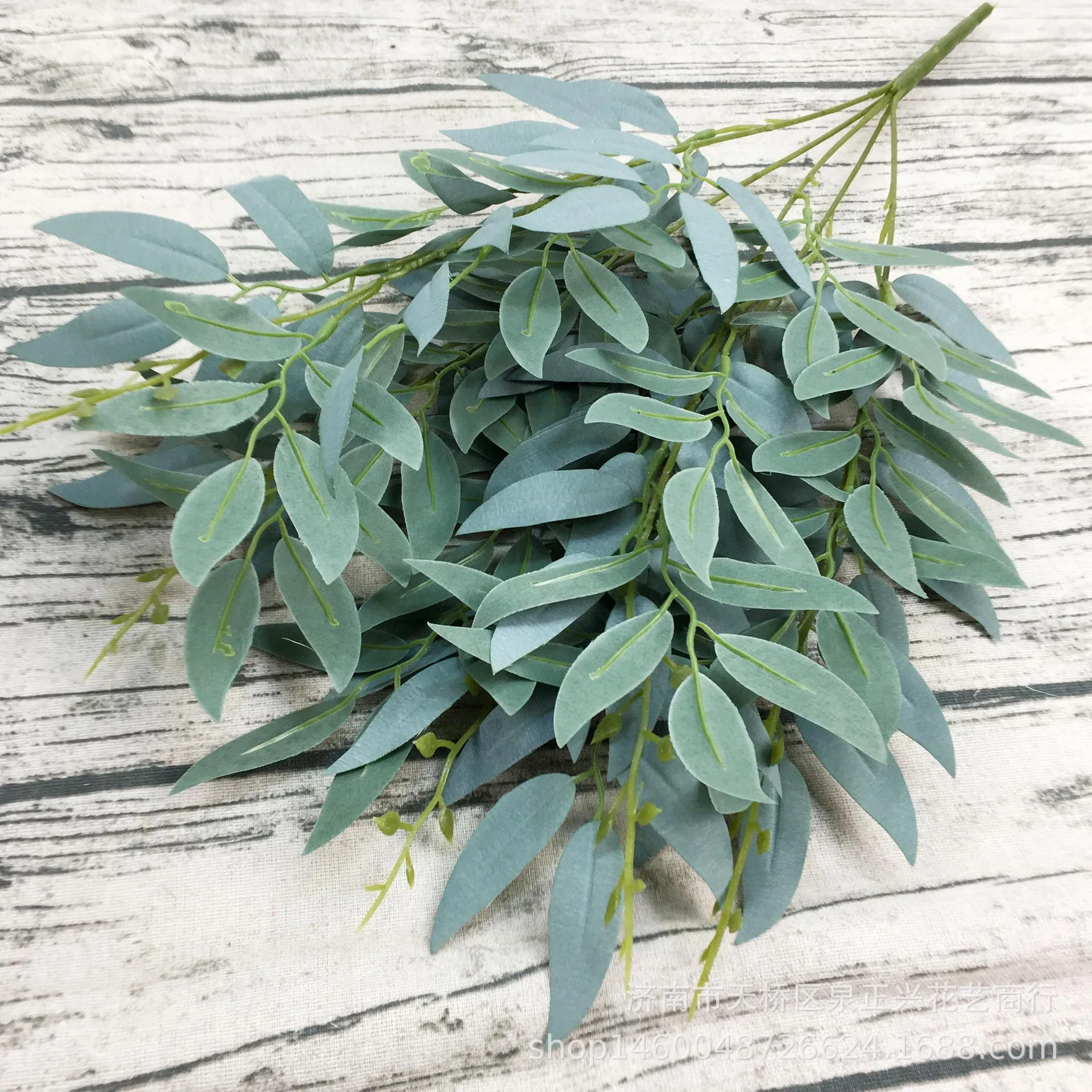 High-End Aartificial Willow Flower Bouquet, Silk False Leaves, DIY Home Decoration, Christmas, Wedding, Jungle Party - Image 2