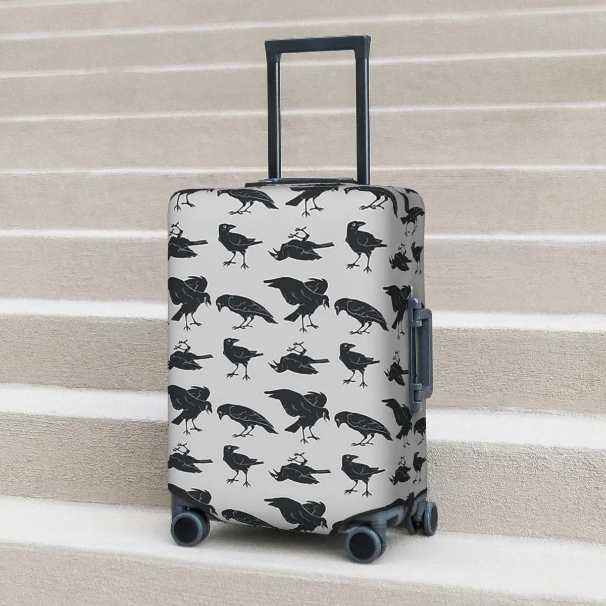 

Murder Of Crows Suitcase Cover Protection Elastic Trip Luggage Protector Covers for 18-32 Inch