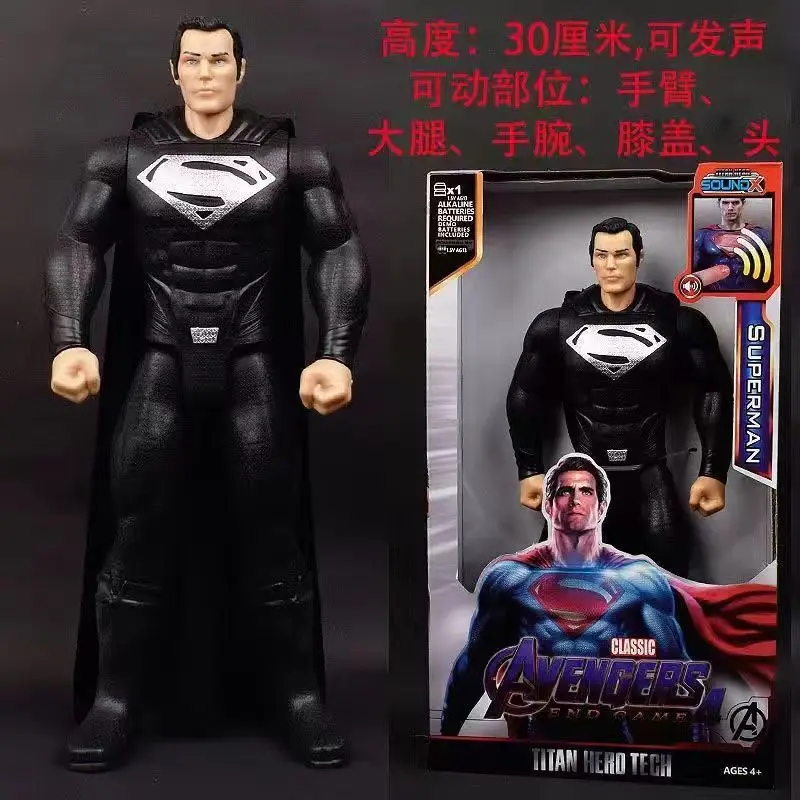 2025 Hot 30 cm Marvel Figuur Avengers Endgame Captain Justice Geluid Led Licht Super Hero Poppen Pvc Action Figure Model kinderen Speelgoed
