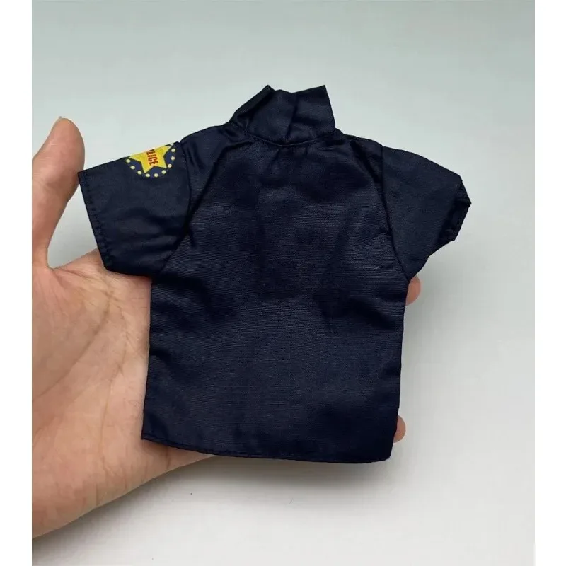 Camiseta azul oscuro de la policía de Hong Kong, soldado masculino a escala 1/6, modelo de ropa para figuras de acción de 12 pulgadas, accesorios para el cuerpo de la muñeca